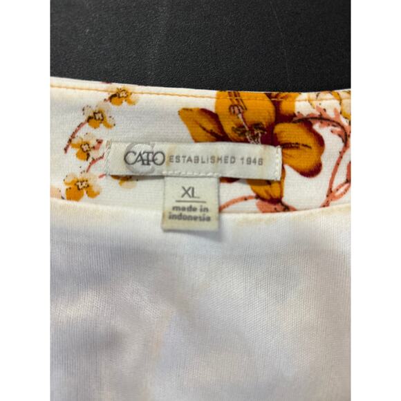 Cato Wrap Maxi Dress Womens Size XL Maroon Floral V-Neck Sleeveless Lined Summer - Picture 3 of 11